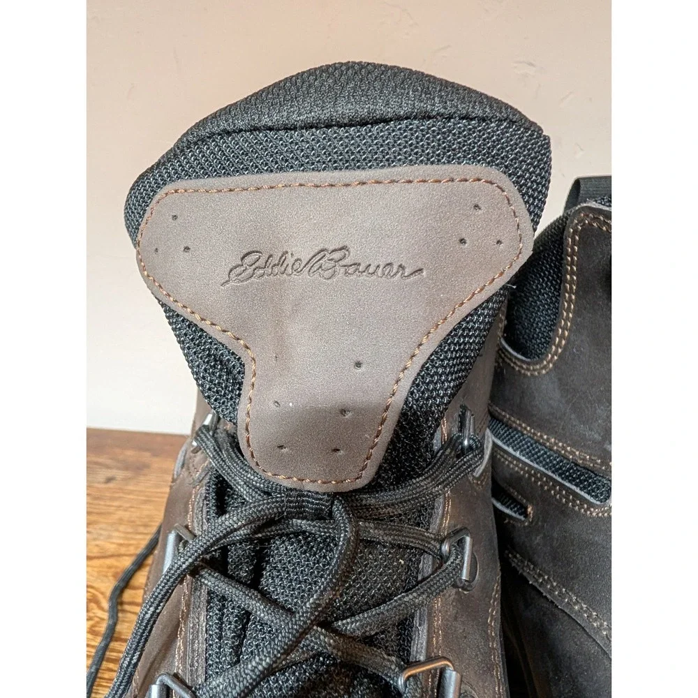 Eddie Bauer Everett Brown Leather Hiking Boots Mens 13‎ M Trail Outdoor